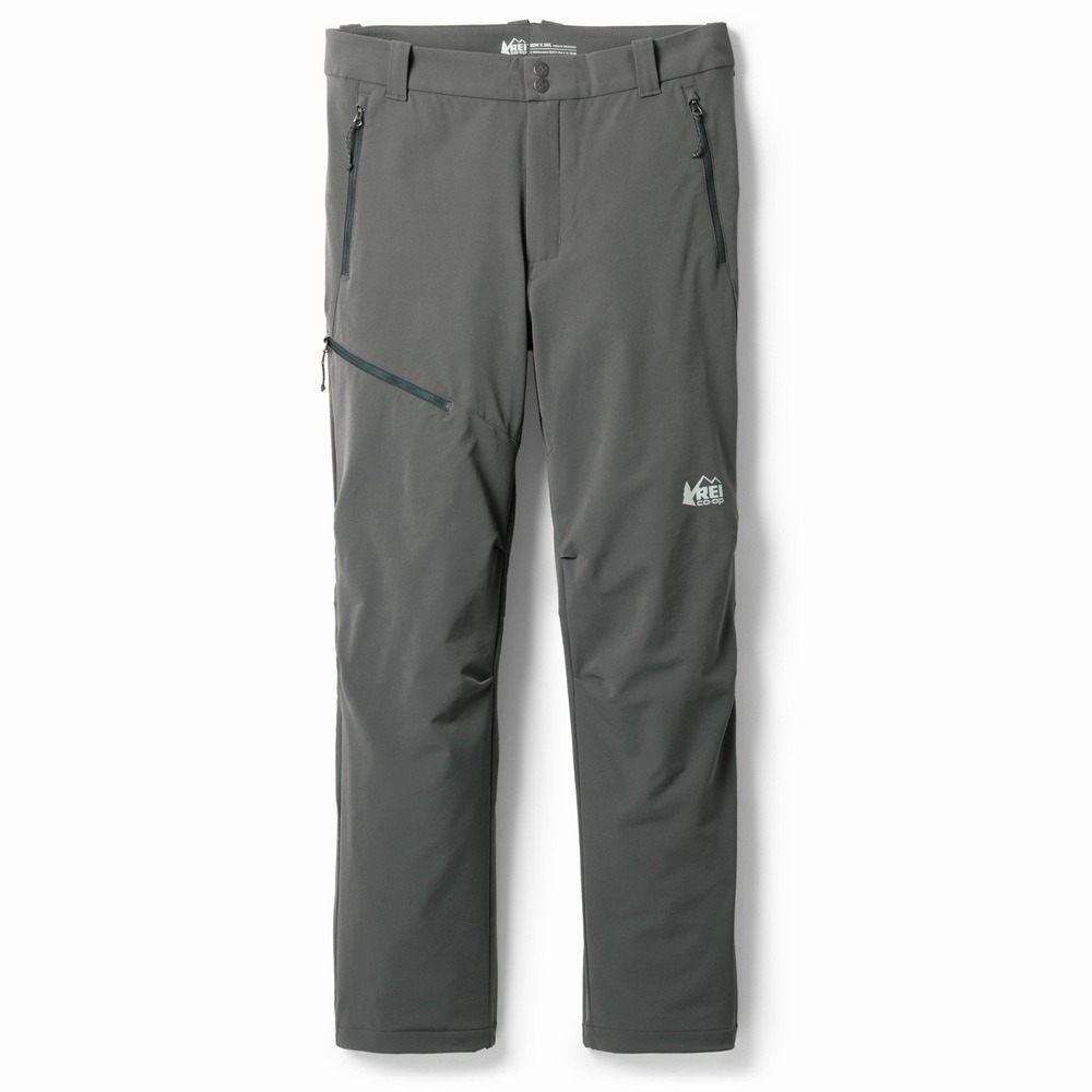 REI Activator Pants 42x32 Men's Asphalt Grey‎ Soft-Shell Outdoor Hiking Pants